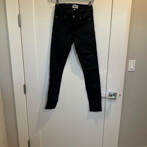 PAIGE Women's Shiny Black High Rise Jeans